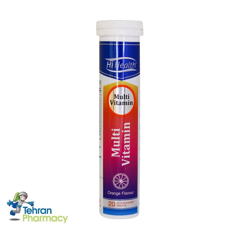 قرص جوشان مولتی ویتامین های هلث، طعم پرتقال