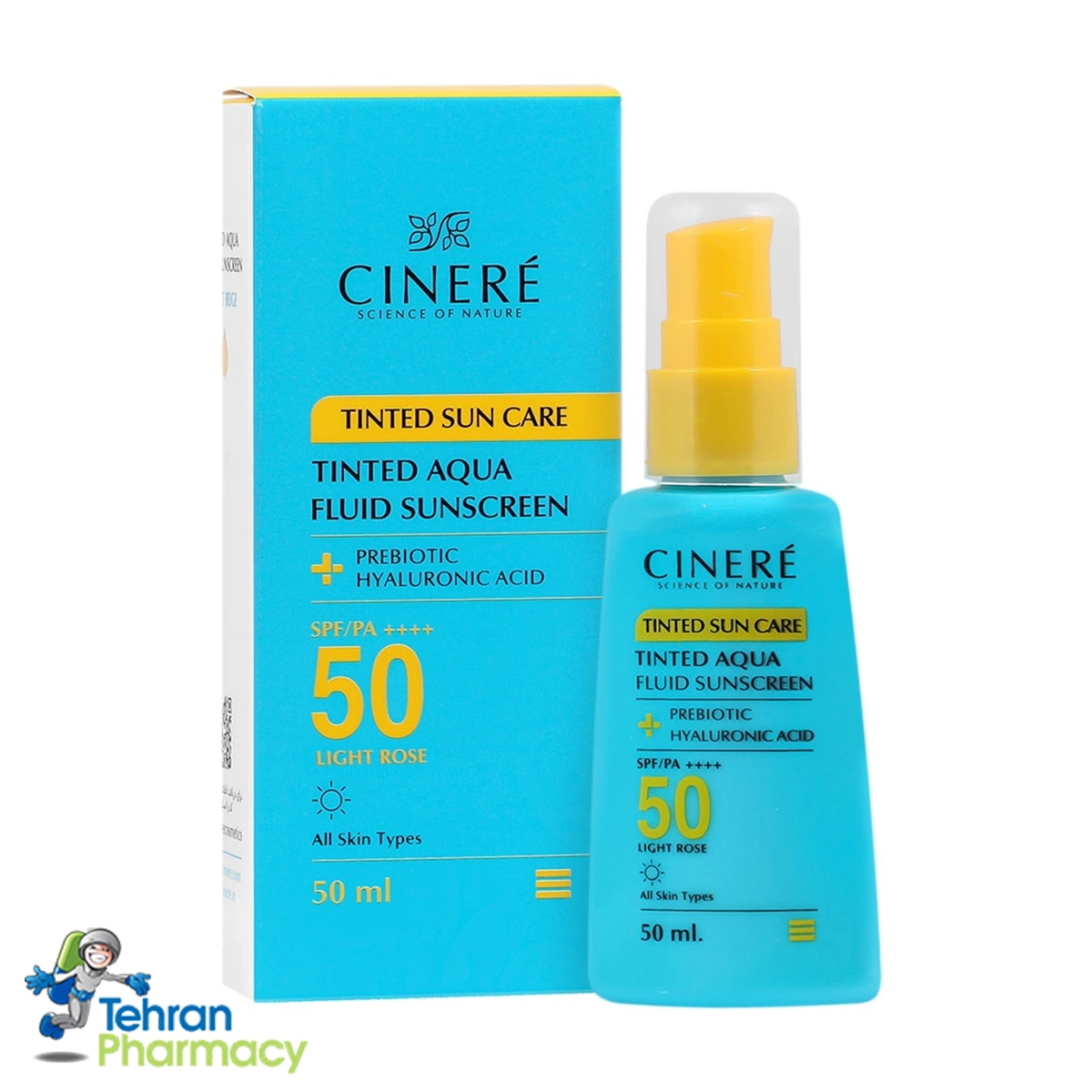 ضدآفتاب فلوئید رنگی سینره SPF50