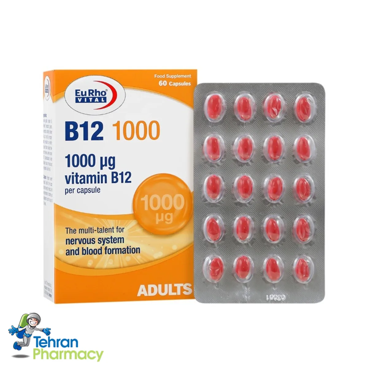 قرص B12 یوروویتال 1000 میکروگرم