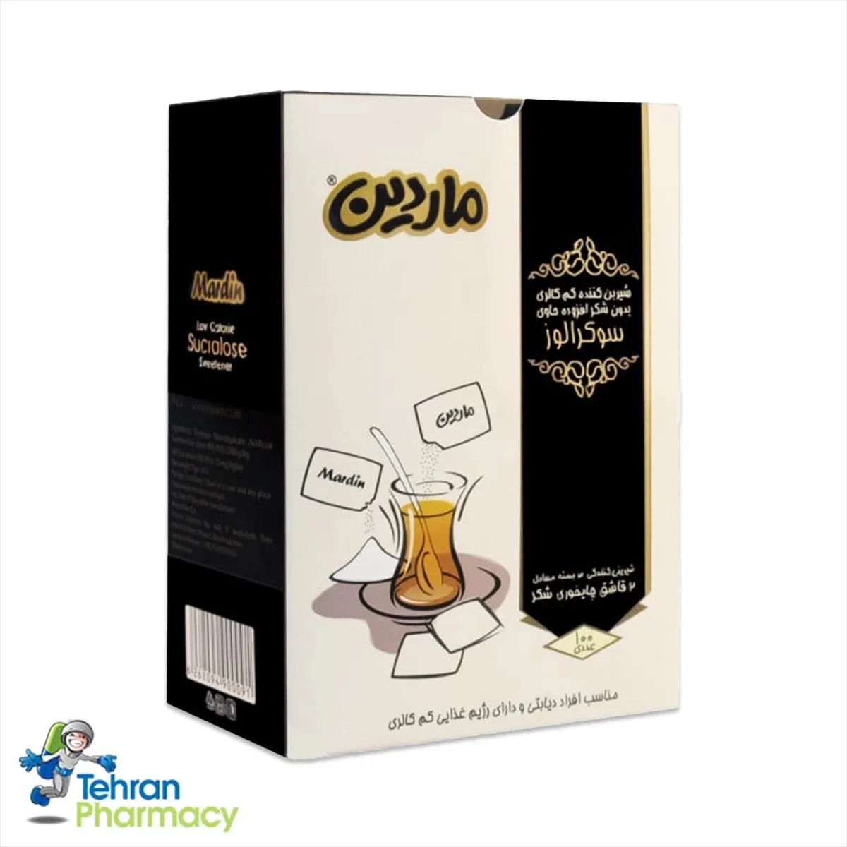 پودر شیرین کننده کم کالری ماردین، 100 عدد